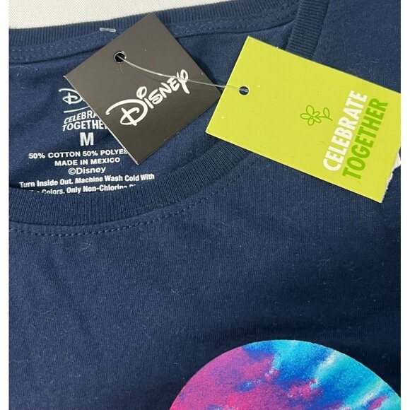 Disney Celebrate Together Womens Navy Sunshine & Good Vibes Tie-Dye Print Mickey - Picture 5 of 7